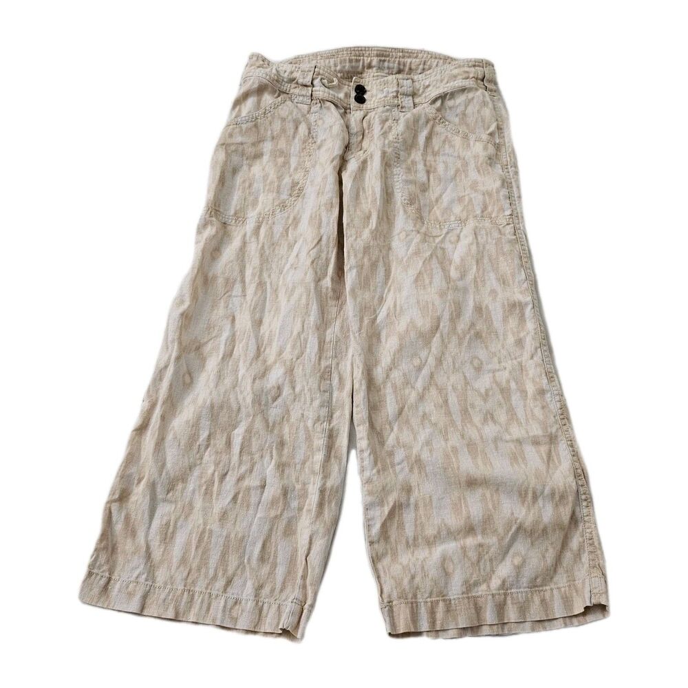Patagonia Island Hemp Pants Womens‎ 4 Capris Flowy Wide Leg Organic Cotton